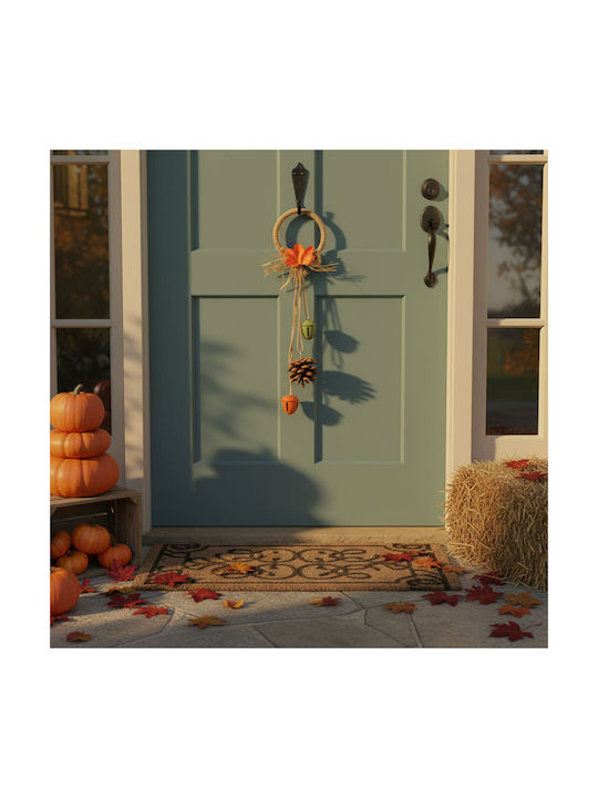 Door Wreath 30.5 Cm Decoration Cones Leaves Bell Included