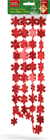 Alista Home Christmas Plastic Red Garland 3.2x3.2cm