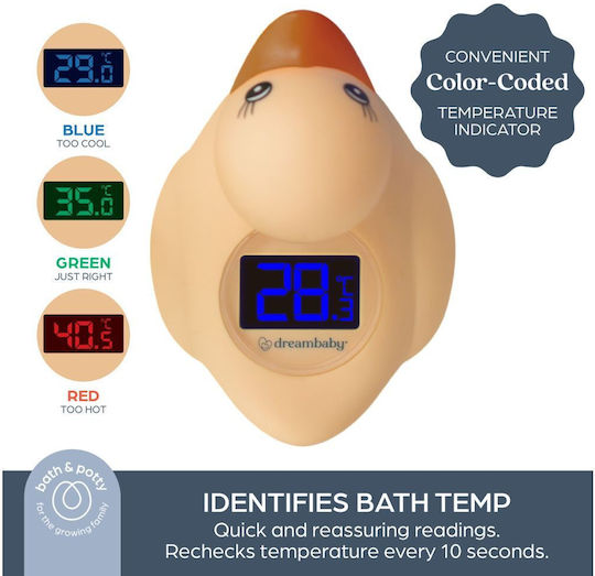Dreambaby Digital Bath Thermometer up to Orange