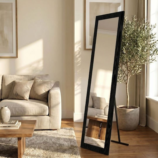 Megapap Mirror with Black Wooden Frame 150x40cm