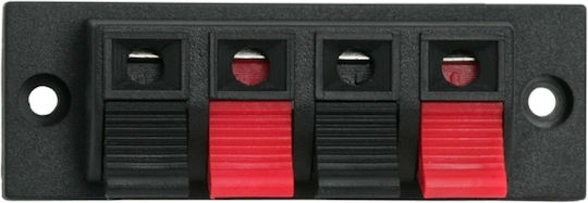 Set 5 Speaker Terminals 4-way Clamp Audio Connector Panel Mount 62.5 × 18.5 × 7 Mm