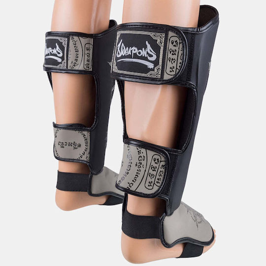 8 Weapons Adults Black Shin Guards