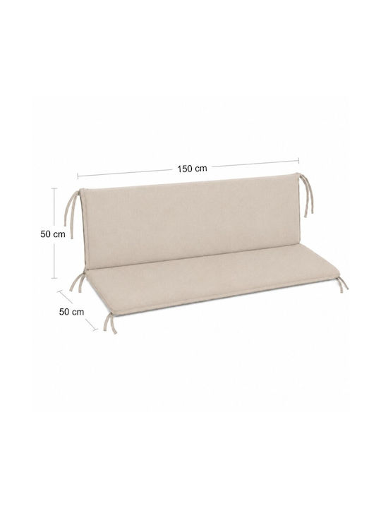 Pucioasa Perna Swing Cushion Pentru Scaune De Grădină Cu Spătar Crem 50x150cm