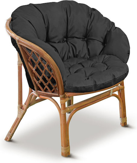 AIO Factory Waterproof Swing Cushion Garden Chair with Backrest Black 40x122cm
