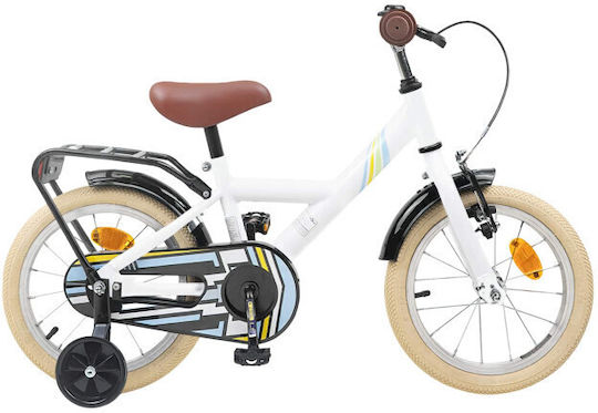 vidaXL Bicicletă Copii BMX Albă 14"