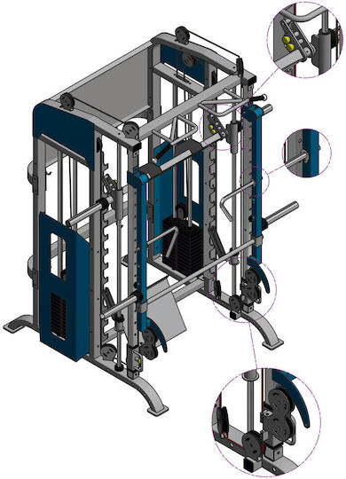 EBX P100 Multi Gym with Weights 200kg (2x100kg)