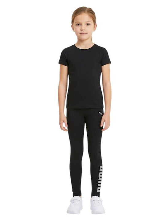 Kids Sports Long Leggings Black Alfa