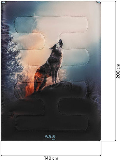 Nils Sleeping Bag Διπλό 3 Εποχών Wolf