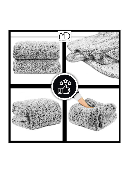 More&Deco Sherpa Single Blanket 160x200cm Gray Melange