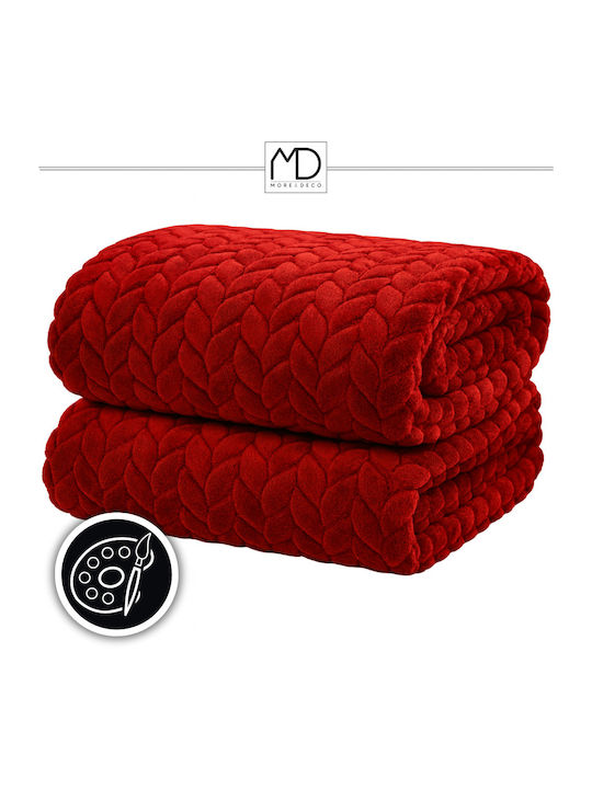 More&Deco Double Blanket 200x220cm Red