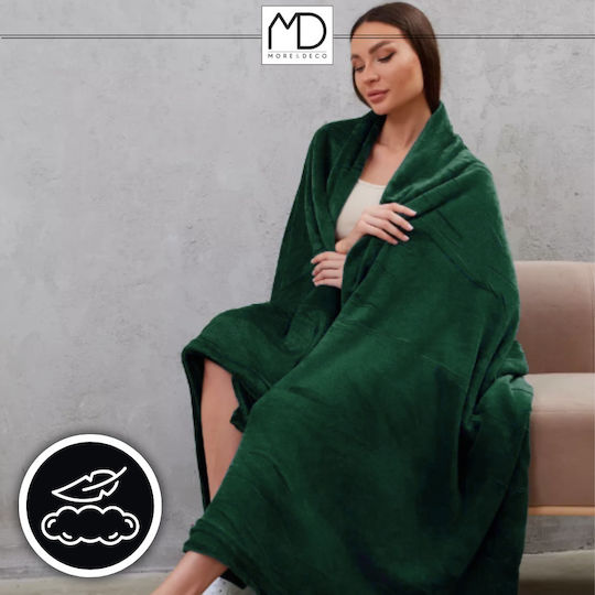 More&Deco Κουβέρτα Διπλή 200x220εκ. Green