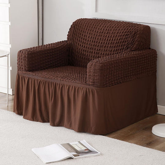 Rebeka Home Ελαστικό Κάλυμμα Πολυθρόνας Brown
