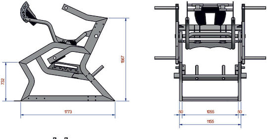 EBX Power Squat Όργανο Squat χωρίς Βάρη