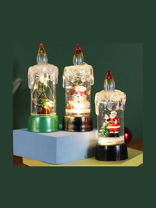 Alista Home Lumânare De Crăciun Din Sticlă Gri Cu Baterie 13x5cm