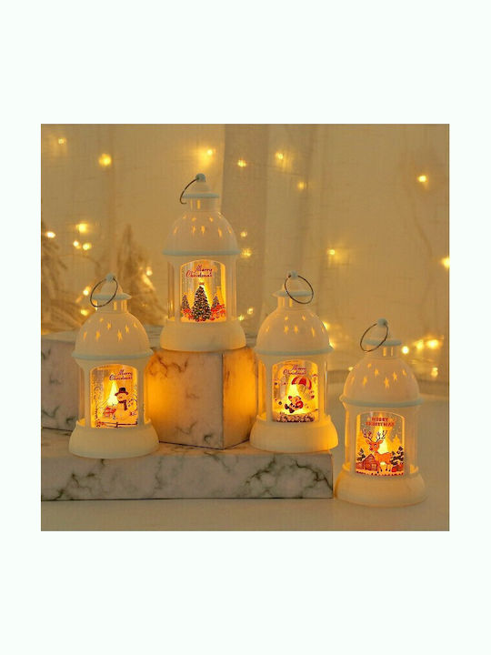 Alista Home Lumânare De Crăciun Din Plastic Albă Cu Baterie 13.5x6.8cm