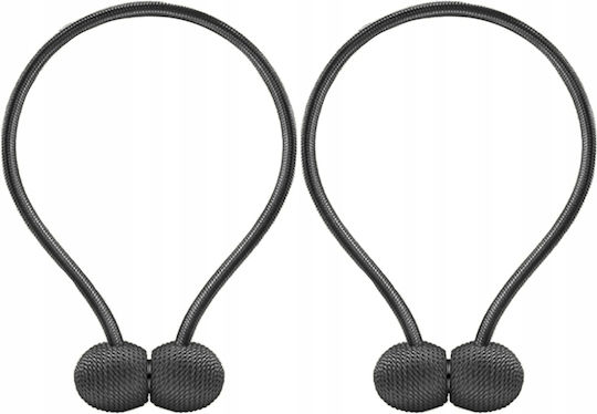 Tie-Back Magnetic Negru 2 Bucăți Tie-Back Magnetic Negru 2 Bucăți