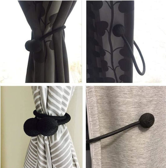 Krawatten-Rücken Magnetisch Schwarz 2 Stück