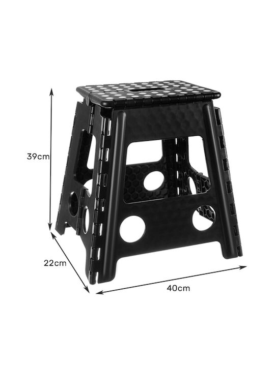 Gartenhocker Aus Polypropylen Schwarz 40x22x19cm