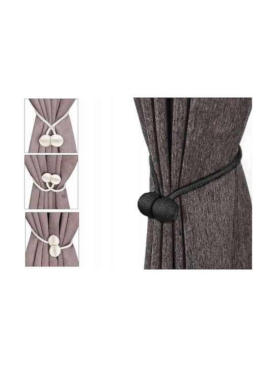 Tie-Back Magnetic Negru 2 Bucăți