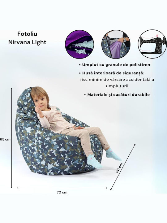 Beanbag Portocaliu 70x60x65 cm