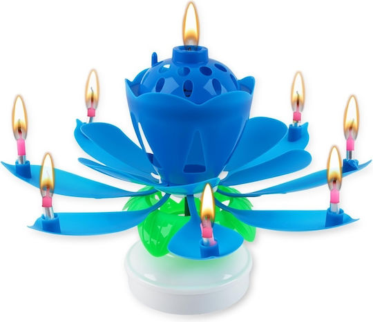 Magic Flower Candle Blue Lumea