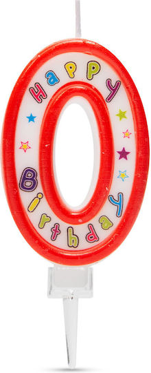 Cake Candle Size 6.5x4 Cm Number 0