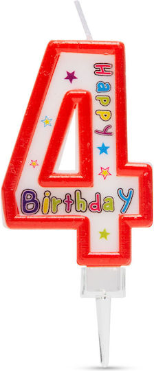 Cake Candle Size 6.5x4 Cm Number 4