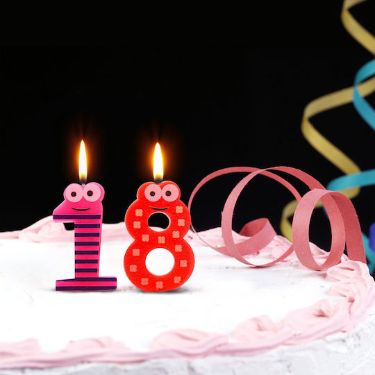 Cake Candle Size 7x4 Cm Number 2 Decoration Party