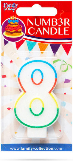 Cake Candle 7 Cm 8 Birthday Party Gift Household