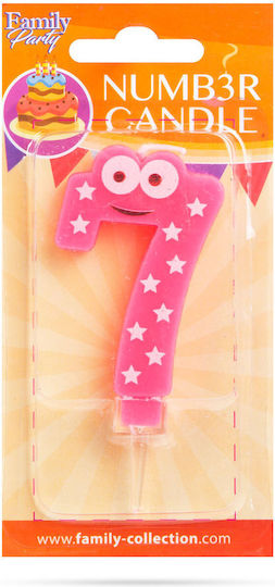 Cake Candle Size 7x4 Cm Number 7 Decoration Party