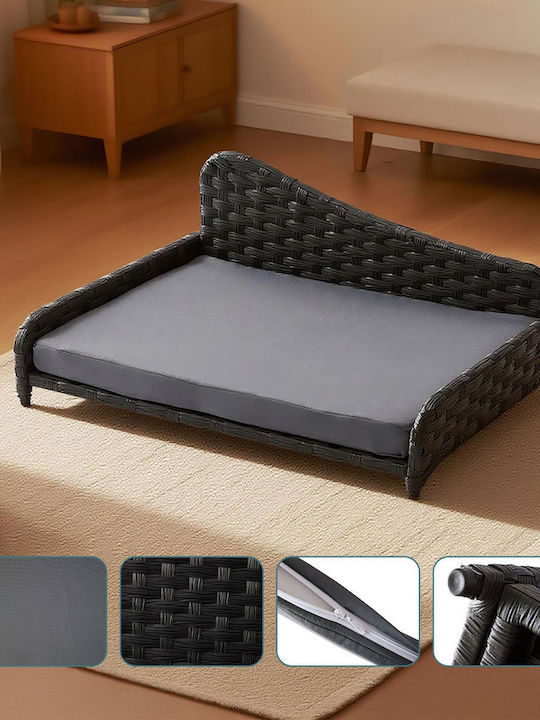 Relaxdays Hundebett Sofa Grau 25x46cm