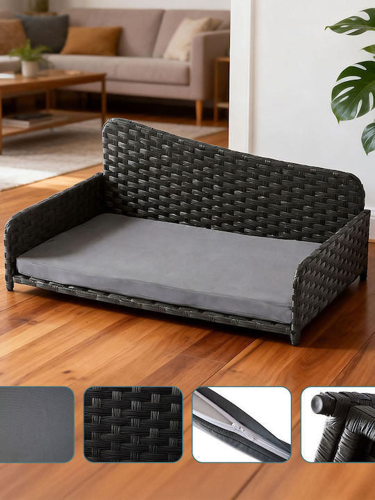 Relaxdays Hundebett Couch Grau 38x49cm