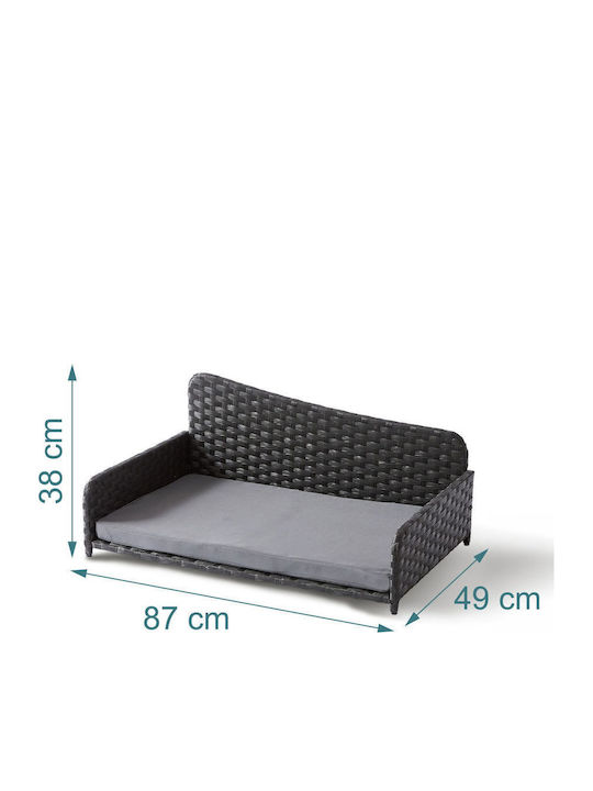 Relaxdays Hundebett Couch Grau 38x49cm