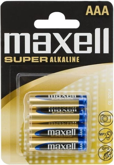 Baterii Alcaline AAA LR03 Super 1.5V Blister 4 Durabile Rezistente La Scurgeri Pentru Telecomandă