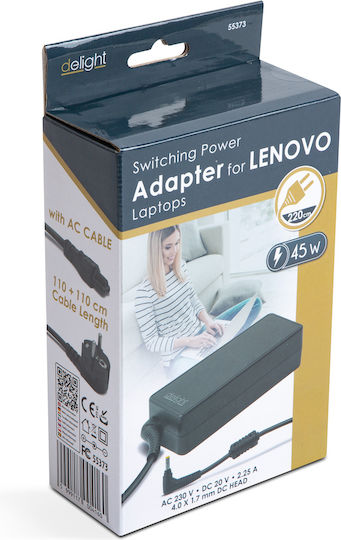 Încărcător Laptop Lenovo 45w 20v 2.25a Mufă 4x10.65mm Slim Tip Protecție Negru
