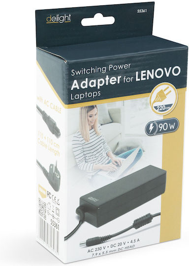 Încărcător Laptop Lenovo 90w 20v 4.5a 110-240v 7.9x5.5mm Mufă Negru