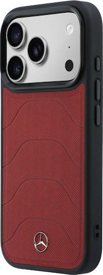 Mercedes-Benz Mercedes-Benz Handyhülle Umschlag Rückseite Leder mit Nackenriemen Rote (iPhone 17 Pro Max)