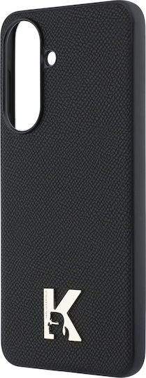 Karl Lagerfeld Logo Rückseite Umschlag Synthetisches Leder Schwarz (Galaxy A37)