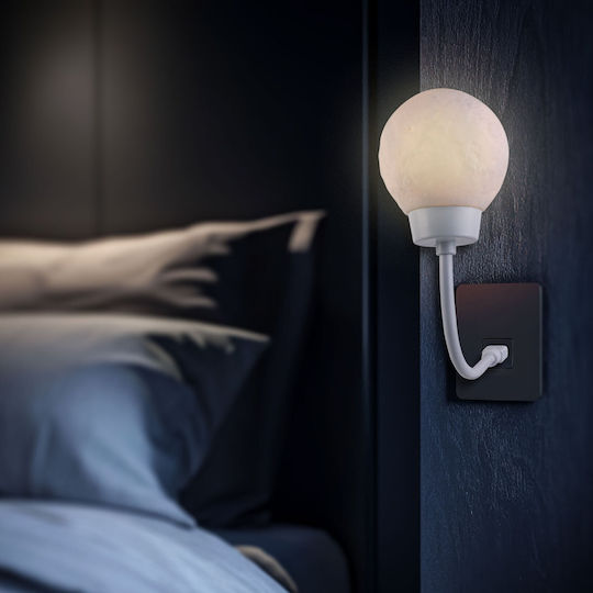 Lampă Led Moon Usb Lumină Ambientală Alb Cald Decorativă 3d 0.2w