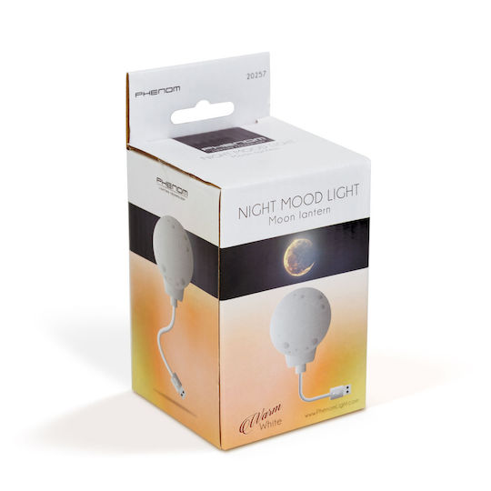 Lampă Led Moon Usb Lumină Ambientală Alb Cald Decorativă 3d 0.2w