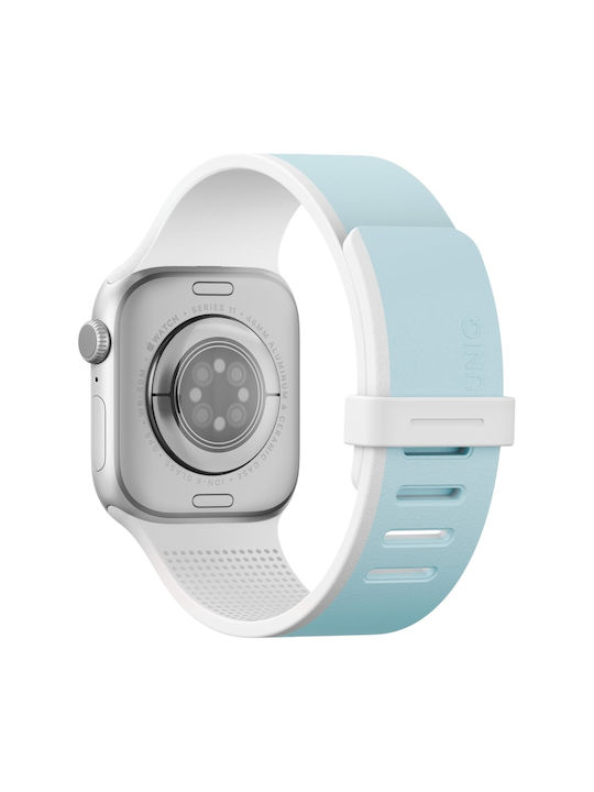 Uniq Revix Iv Premium Apple Watch 42 41 40 mm Edition Wendebares Magnetisches Blau-Weißes Tragbare Bänder