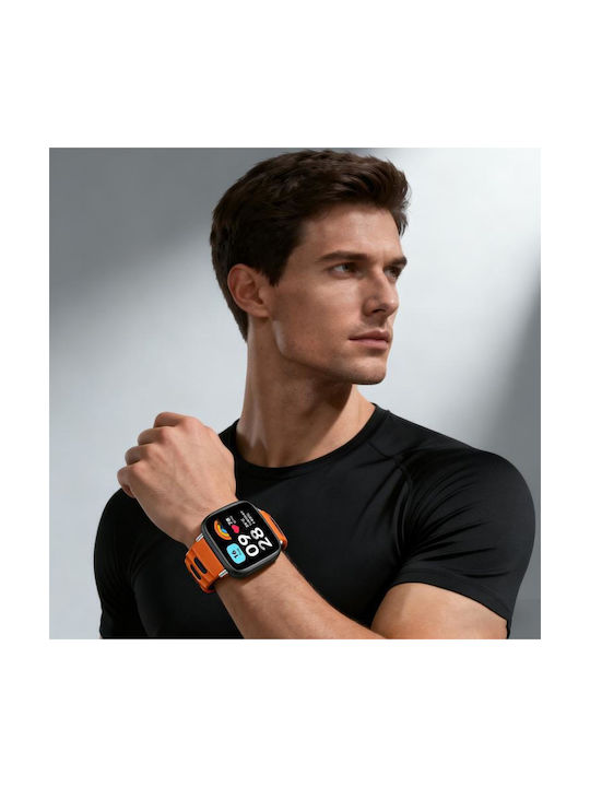 Xiaomi Band 9 Pro Redmi Watch 6 5 Xdfind Flat-head Dual-color Silicone Watch Band Navy Blue+white