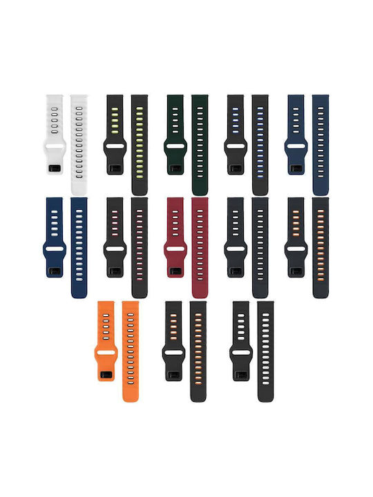 Xiaomi Band 9 Pro Redmi Watch 6 5 Xdfind Flat-head Dual-color Silicone Watch Band Ash+orange