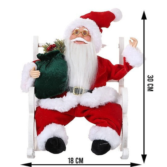 Plush Decorative Christmas Santa Fabric 30x18cm
