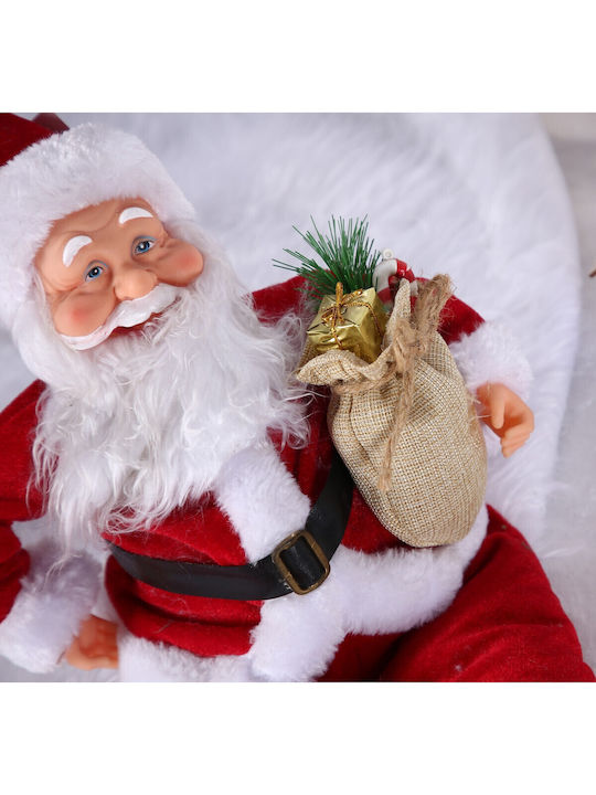 Plüsch Dekorativer Weihnachtsmann Stoff 55x23cm