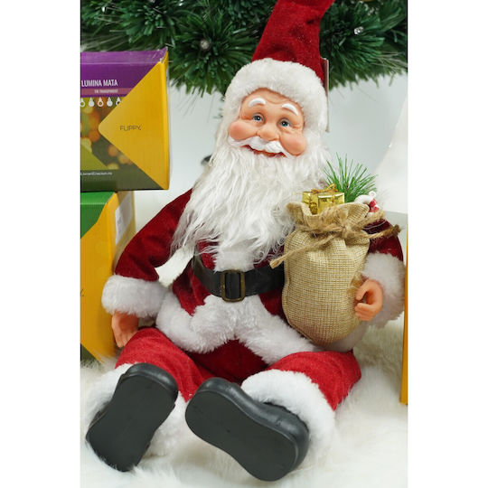 Plüsch Dekorativer Weihnachtsmann Stoff 55x23cm