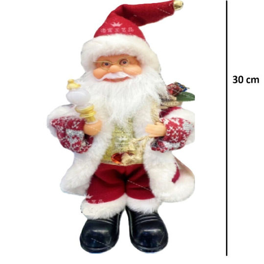 Decorative Christmas Santa With Music And Moving Red 12x30x10cm
