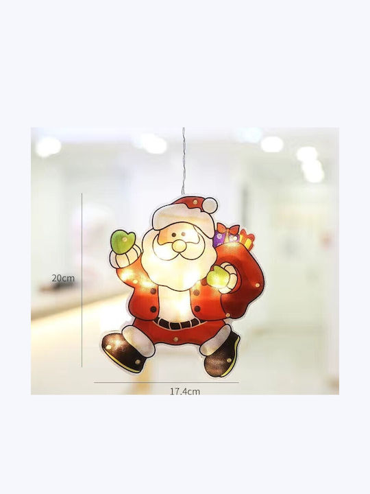 Beleuchteter Dekorations-Weihnachtsmann Batteriebetriebene Weiße Glas 22cm