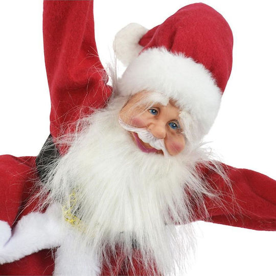 Illuminated Decorative Christmas Santa Battery Operated With Music And Movement Red 82x30x24cm