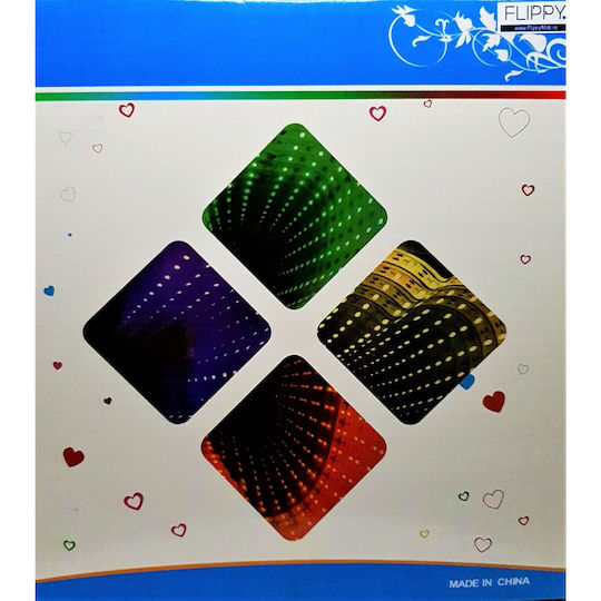 Moș Crăciun Gonflabil Iluminat cu Baterie Alb Plastic 20 cm